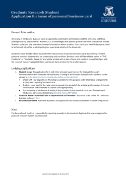 Apply for business cards - Graduate Research Hub