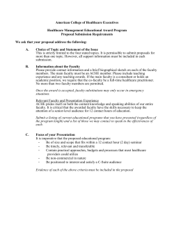 Proposal Submission Requirements