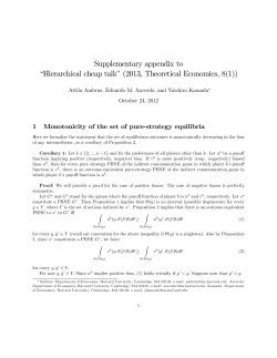 Supplementary appendix to