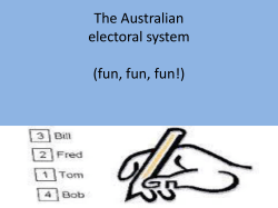 The Australian electoral system