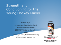 Strength and Conditioning for the Young Hockey Player