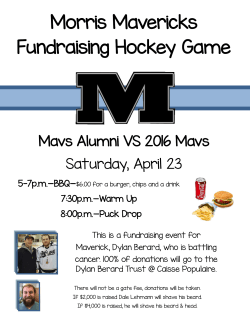 Morris Mavericks Fundraising Hockey Game