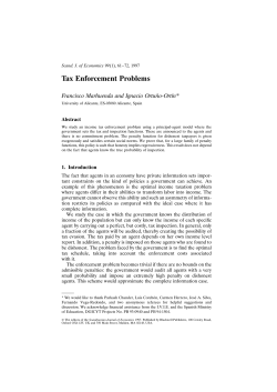 Tax Enforcement Problems