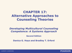 Alternative Approaches to Counseling Theories