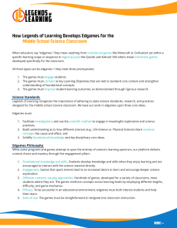 How Legends of Learning Develops Edgames for the Middle School