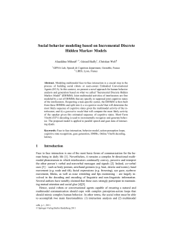 Social behavior modeling based on Incremental Discrete Hidden