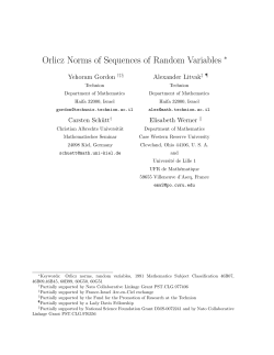 Orlicz Norms of Sequences of Random Variables