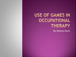 Use of Games in Occupational Therapy