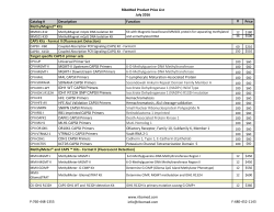 RiboMed Product Price List July 2016 Catalog # Description