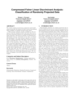 Compressed Fisher Linear Discriminant Analysis