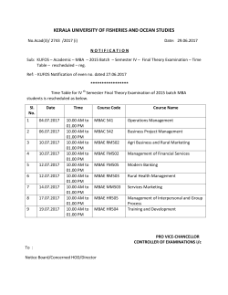 exam. time table