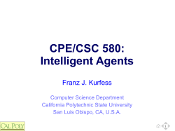 CPE/CSC 481: Knowledge-Based Systems