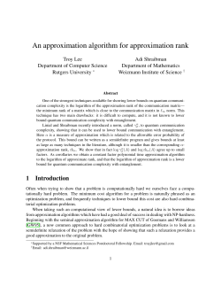 An approximation algorithm for approximation rank