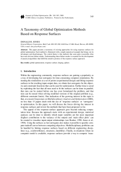 A Taxonomy of Global Optimization Methods Based on Response