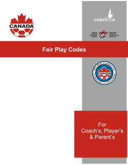 Canadian Soccer Association Fair Play Codes