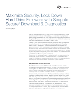 Maximize Security, Lock Down Hard Drive Firmware with Seagate