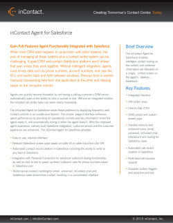 inContact Agent for Salesforce