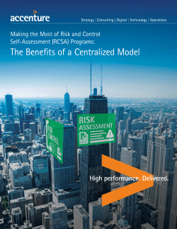 making the most of risk and control self