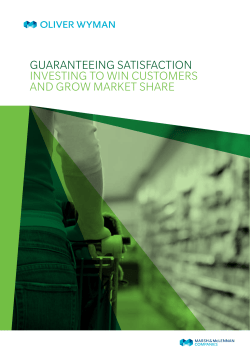guaranteeing satisfaction investing to win customers