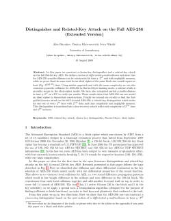 Distinguisher and Related-Key Attack on the Full AES