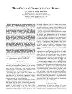 Time-Outs and Counters Against Storms