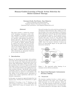 Human-Guided Learning of Social Action Selection for Robot