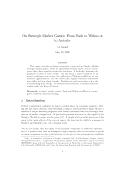 On Strategic Market Games: From Nash to Walras or to