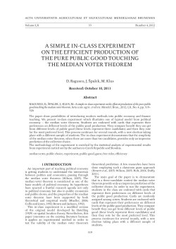 a simple in-class experiment on the efficient production of the pure