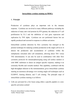 Intracellular cytokine staining