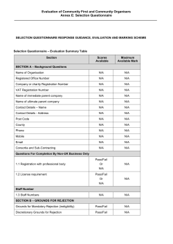 Evaluation of Community First and Community Organisers Annex E