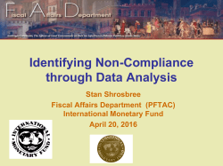 Revenue Forecasting Workshop - Samoa - Non Compliance