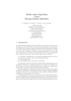 Mobile Agent Algorithms versus Message Passing Algorithms