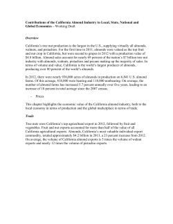 Contributions of the California Almond Industry to Local, State