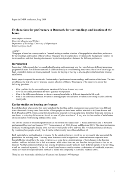 Paper for ENHR conference, Prag 2009