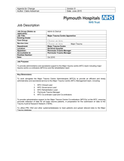 Major Trauma Centre Apprentice