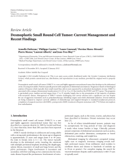 Desmoplastic Small Round Cell Tumor: Current Management and
