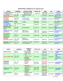Salalah Shipping Agents