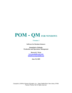 POM-QM for Windows V3 (Word) Manual