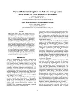 Opponent Behaviour Recognition for Real