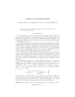 GONALITY OF RANDOM GRAPHS 1. Introduction In the moduli