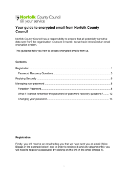 Norfolk County Council encrypted email user guide