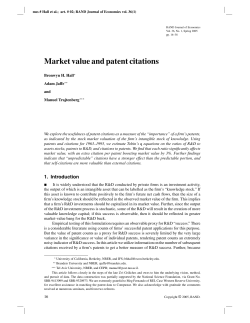 Market Value and Patent Citations