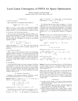 Local Linear Convergence of FISTA for Sparse Optimization