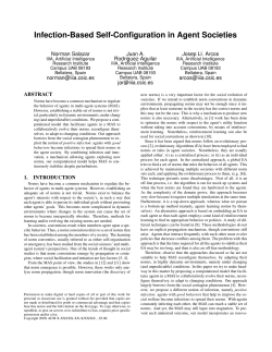 Infection-Based Self-Configuration in Agent Societies