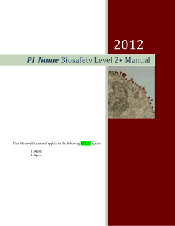 Biosafety Requirements and Procedures