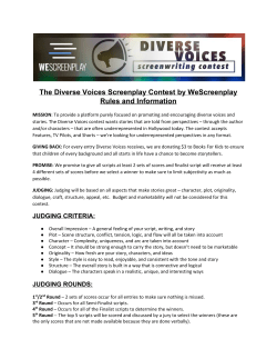The Diverse Voices Screenplay Contest by WeScreenplay Rules