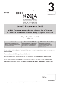 Level 3 Economics (91400) 2016