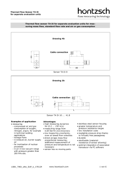 Thermal Flow Sensor TA Di for separate Transducer