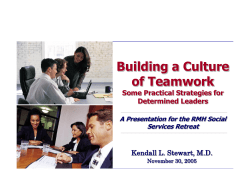 Building a Culture of Teamwork