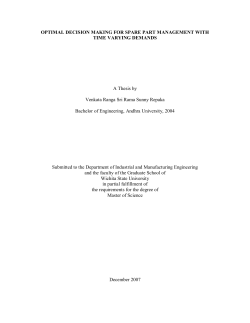 Optimal decision making for spare part management with time
